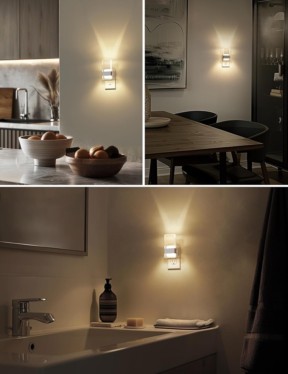 L LOHAS LED Night Light, Night Lights Plug Into Wall [2 Pack], Dusk-to-Dawn Sensor Decorative Night