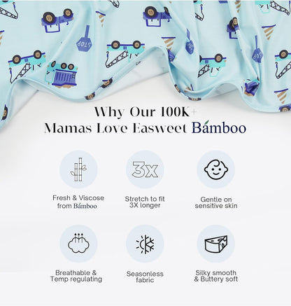 Baby One-Piece Romper Footless Bamboo Viscose Pajamas Sleepers for Baby Boys and Girls