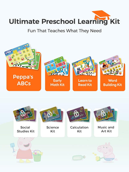 Interactive Electronic Learning Pad - Learn-to-Read System with 70 Sound Pages, Card-Insert for