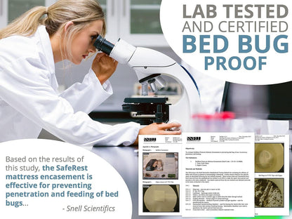 SafeRest Zippered Mattress Protector - Premium 9-12 Inch Waterproof Mattress Cover for Bed
