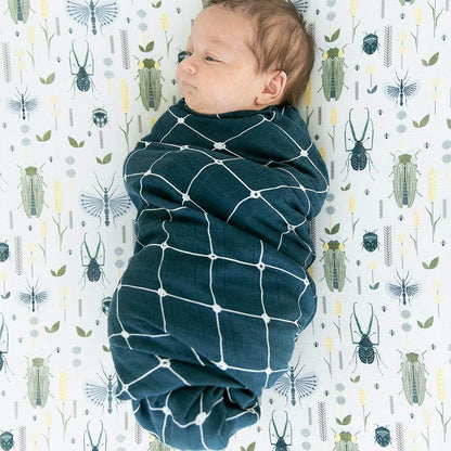 GRACED SOFT LUXURIES Premium Muslin Baby Swaddle Blankets 2 Pack | Large 47 x 47 inch | 100% Cotton
