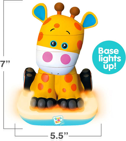 Stack-a-Roos Baby Giraffe by Salus Brands - Animal Stacking Toy, Educational Early Learning Toy for