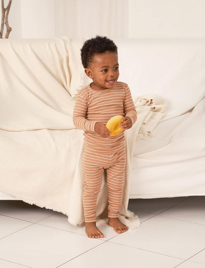 AVAUMA Stripe Pattern Baby Boys Girls Pajama Set Kids Toddler Snug fit Ribbed Sleepwear pjs for