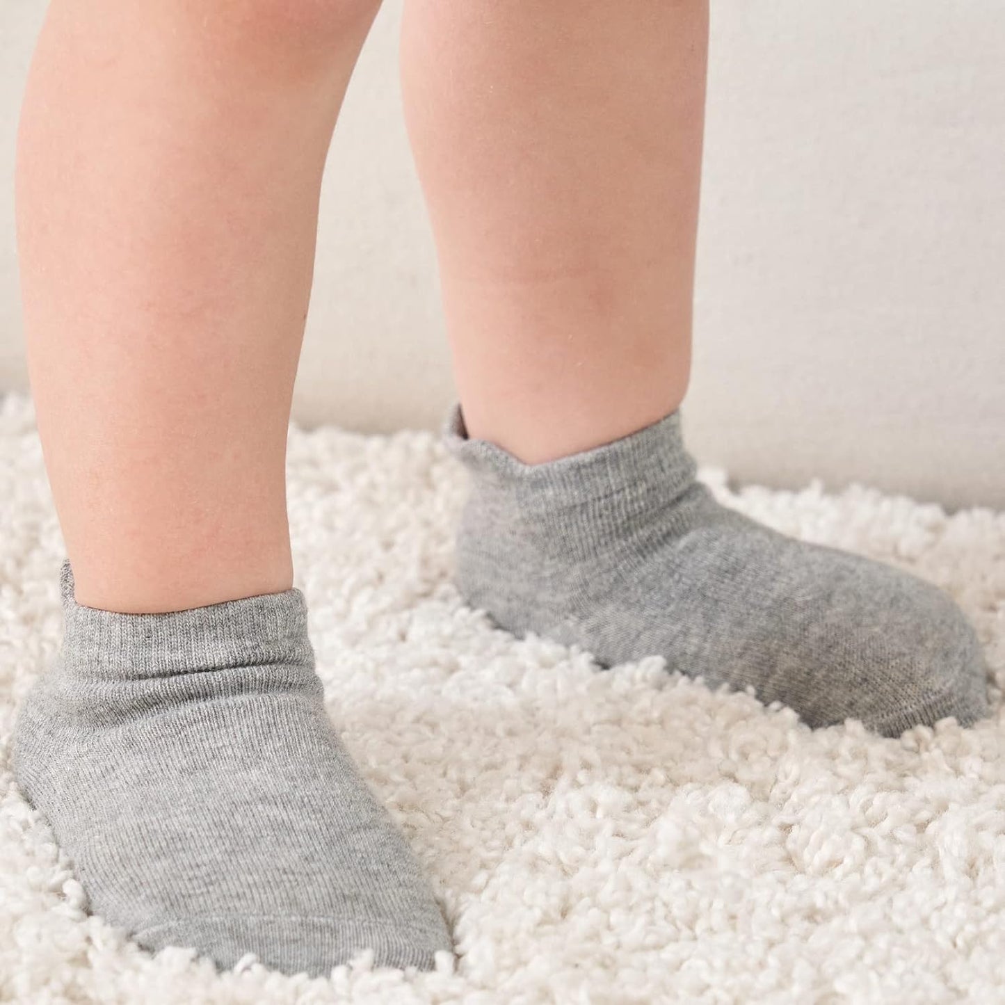 Zaples Baby Non Slip Grip Ankle Socks with Non Skid Soles for Infants Toddlers Kids Boys Girls