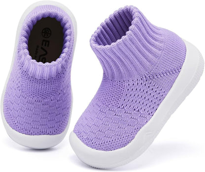 Eashi Baby Boy Girl Non-Skid Indoor Infant Walking Shoes Breathable Warm Elastic Sock Shoes with