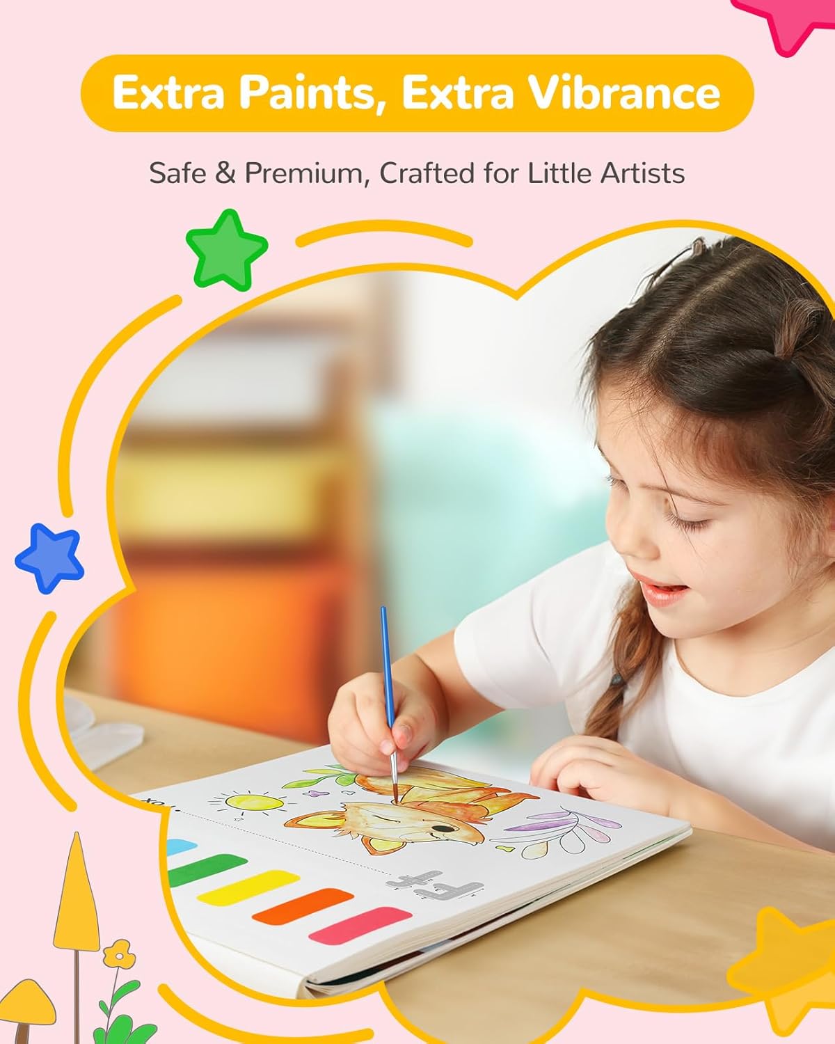 TECJOE Paint with Water Coloring Books for Toddlers, A to Z 26 Pages Animal Watercolor Paint Set