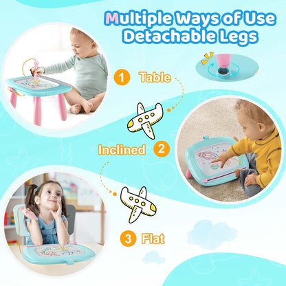 Kikidex Toddlers Toys Age 1-3, Magnetic Drawing Board, Toddler Girl Toys for 1-2 Year Old, Doodle