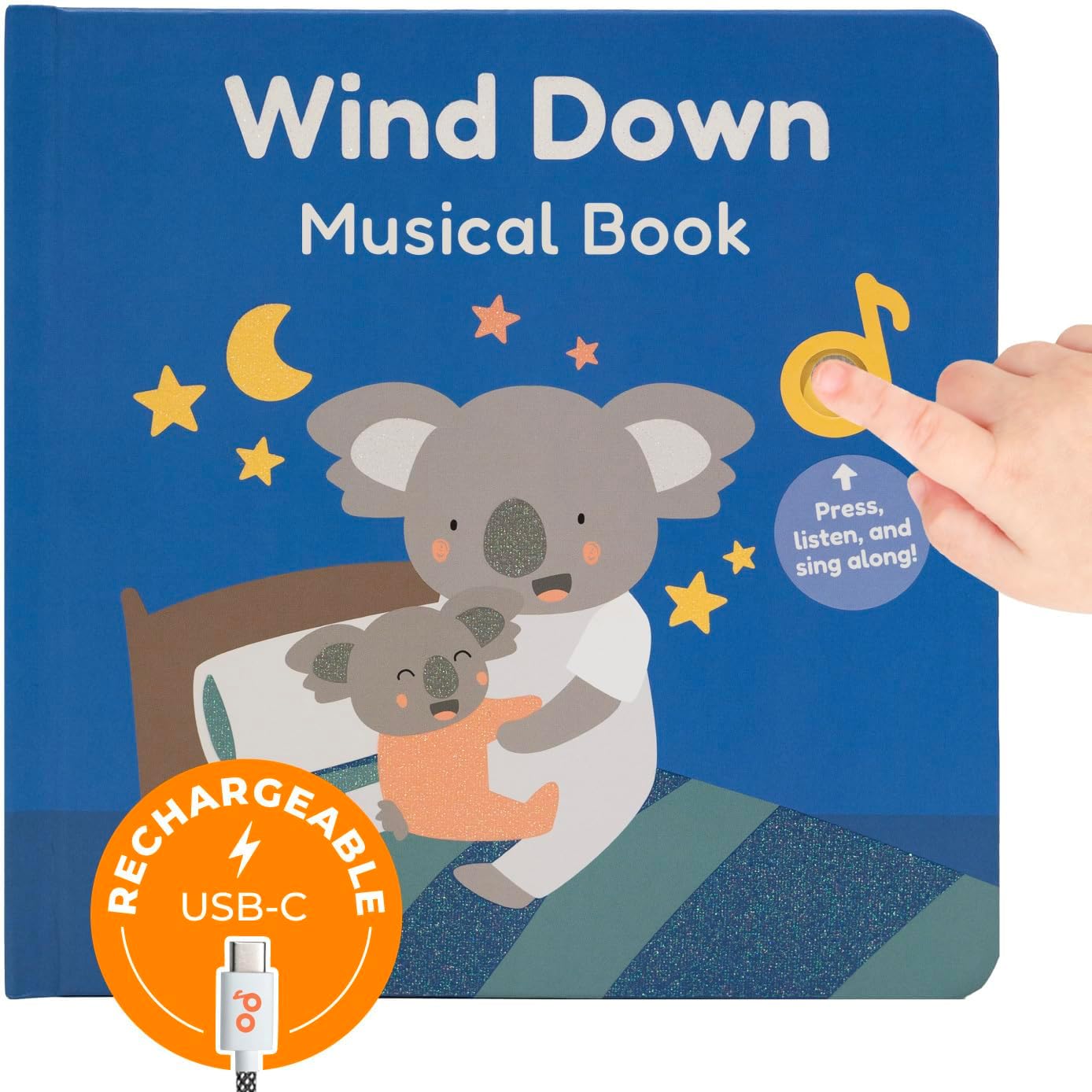 Cali’s Books Wind Down – USB-C Rechargeable Baby Book for Toddlers 1-3 | Expert-Designed Bedtime