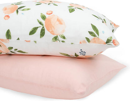 Little Unicorn Standard Pillowcase 2 Pack | Super Soft & Breathable Muslin Fabric | Snug Envelope