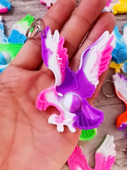 24 Packs Bulk Mini pop Fidget Keychain , Birthday for Boys and Girls Kids Party Favors Supplies and