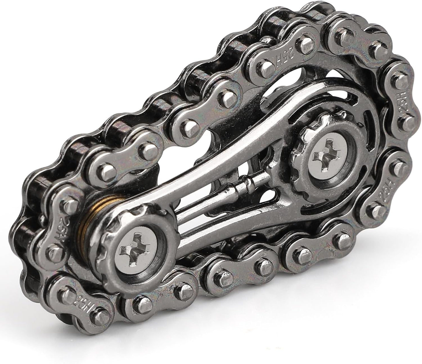 Cool Sprockets Fidget Chain, Hand Roller Toys for Kids Adults, Metal Transformable Sensory Bike