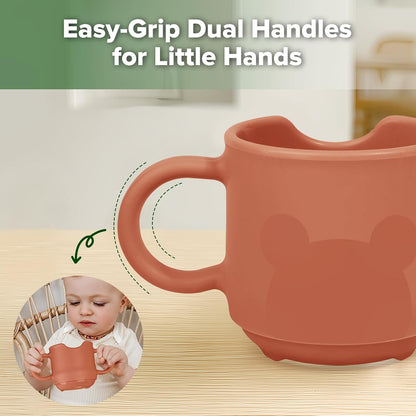 haakaa Silicone Baby Training Cup, Toddler Learning Open Cup for Baby 6 Months+, Drop-Proof BPA