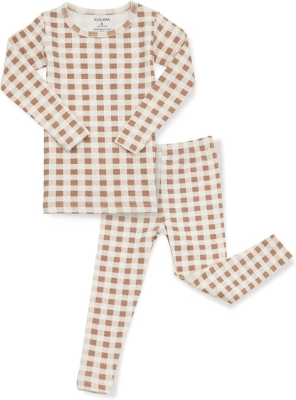 AVAUMA Baby Boys Girls Pajama Set 6M-7T Kids Cute Toddler Snug fit Pattern Design Pjs Cotton