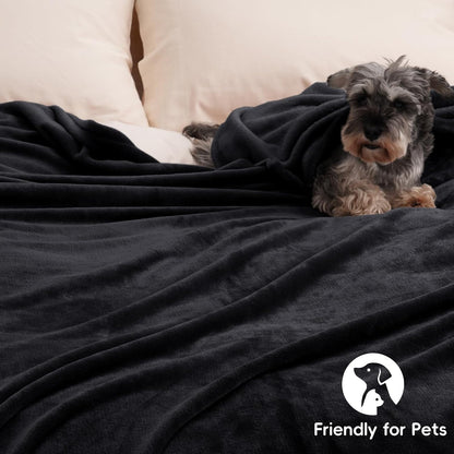 PHF Ultra Soft Fleece Blanket Twin Size, No Shed No Pilling Luxury Plush Cozy 300GSM Lightweight
