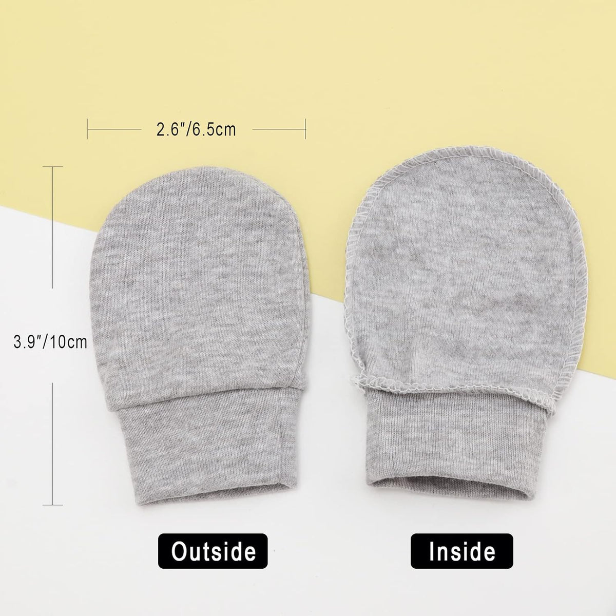 Newborn Baby Mittens No Scratch Cotton Elastic Wrist Gloves Infant Toddler Mittens for Baby Boy