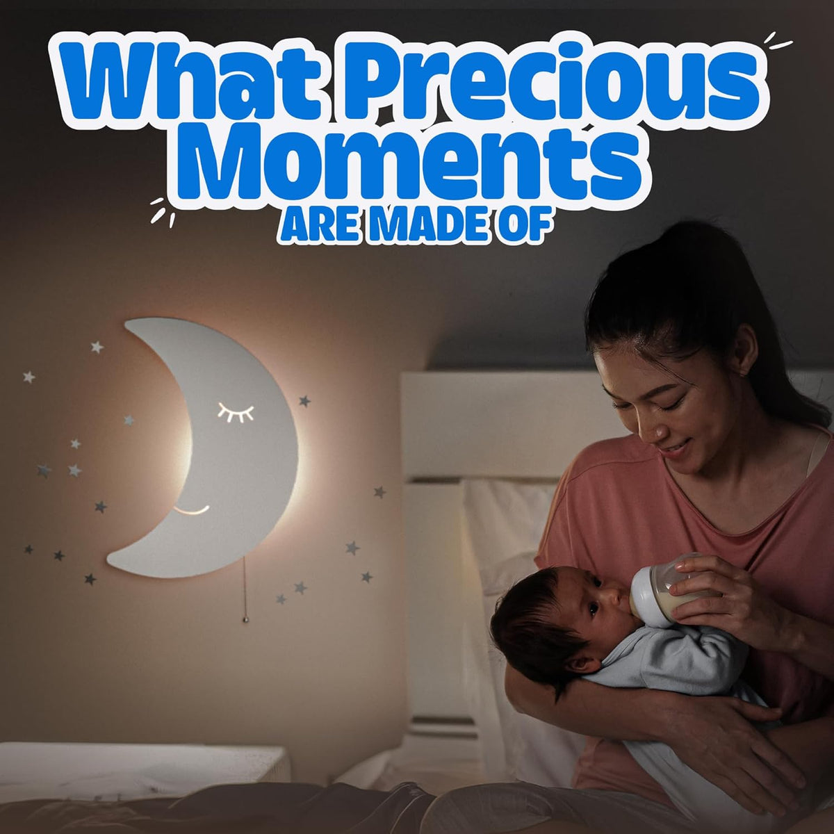 Tip perk Moon Lamp for Baby Nursery - Floating Moon Wall Lamp for Nursery | Cute Floating Moon Lamp