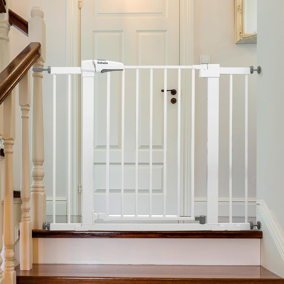 Babelio Metal Baby Gate, 29-43" Auto Close Easy Install Pet Gate, Extra Wide Walk Thru Child Safety
