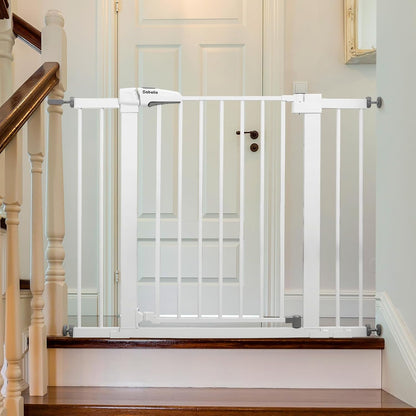 Babelio Metal Baby Gate, 29-43" Auto Close Easy Install Pet Gate, Extra Wide Walk Thru Child Safety