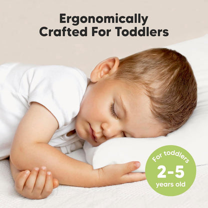 KeaBabies Toddler Pillow with Pillowcase, Jumbo 14X20 - Soft Organic Cotton Toddler Pillows for