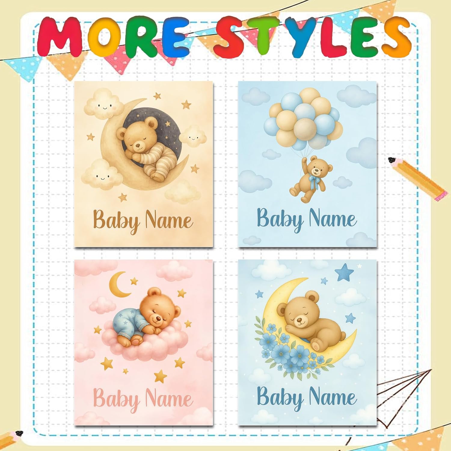 Ship Next Day, Personalized Baby Blanket – Printed in USA, Custom Baby Blanket for Boys & Girls