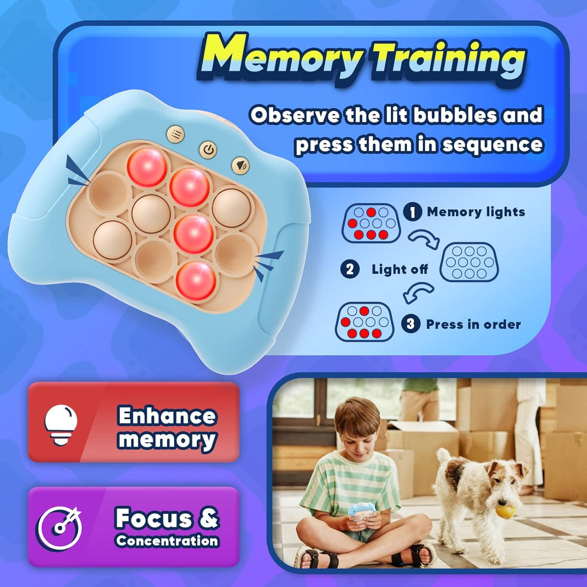 Handheld Game for Kids 6-12, Sensory Fidget Toys for kids 8-12, Birthday Gifts for 6 7 8 9 Year Old