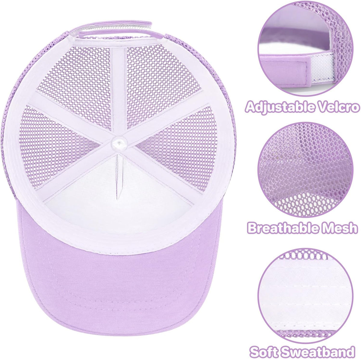 qikqik Baby Baseball Cap Toddler Baseball Hat with Mesh Infant Sun Hat UPF 50+ Baby Ball Cap