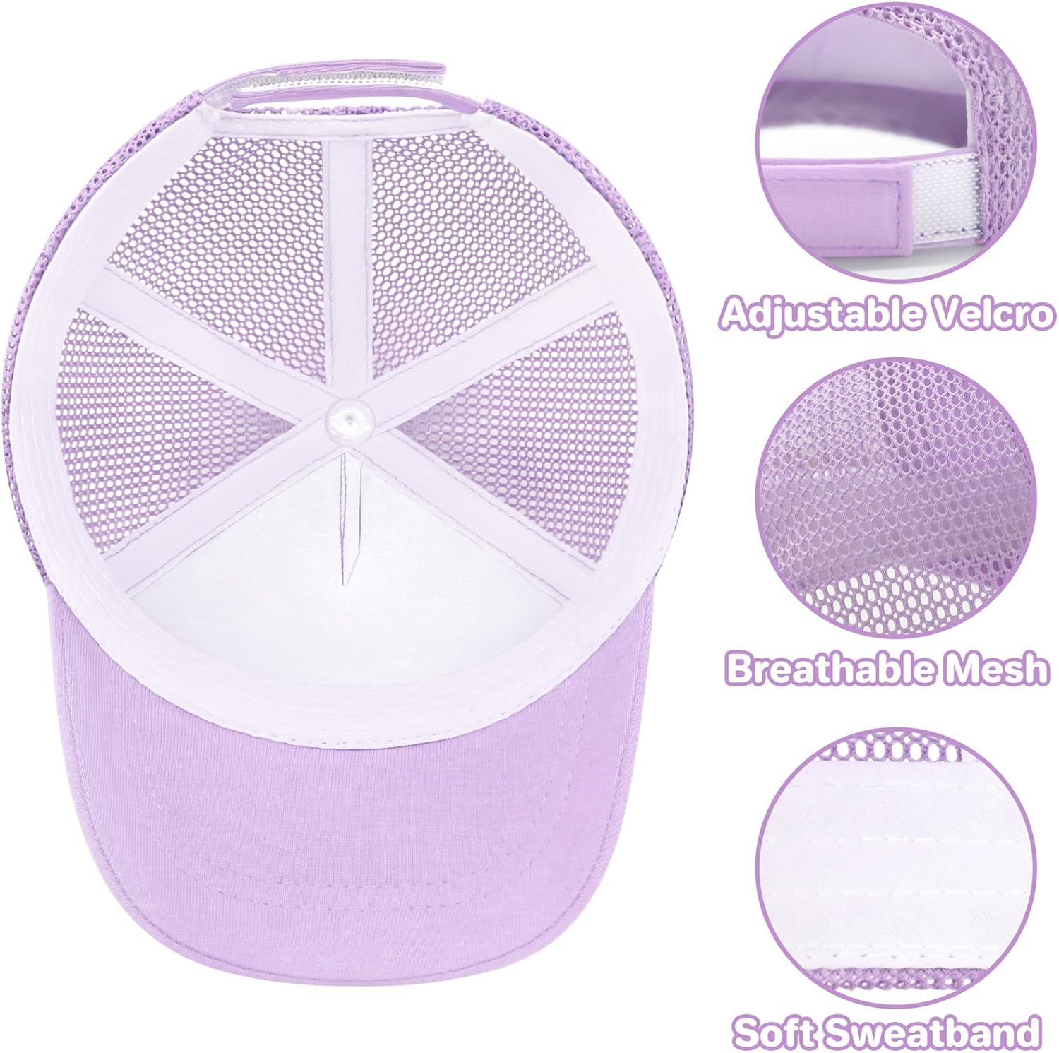 qikqik Baby Baseball Cap Toddler Baseball Hat with Mesh Infant Sun Hat UPF 50+ Baby Ball Cap