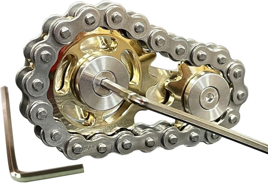 Sprocket Fidgets Chain Stainless Steel Fidget Cube Gears Linkage Bike Chain Novelty Fidget Block
