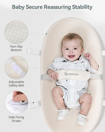 COMOMY Baby Changing Pad with Wipeable & Waterproof PU Cover, Contoured Diaper Changing Pad for