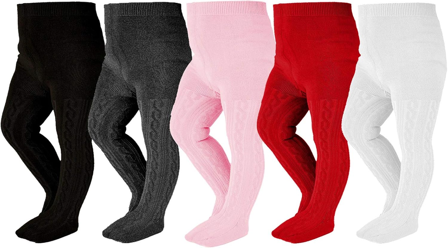 EPEIUS Baby Girl Tights Thick Cable Knit Leggings Stockings Cotton Pantyhose for Newborn Infant