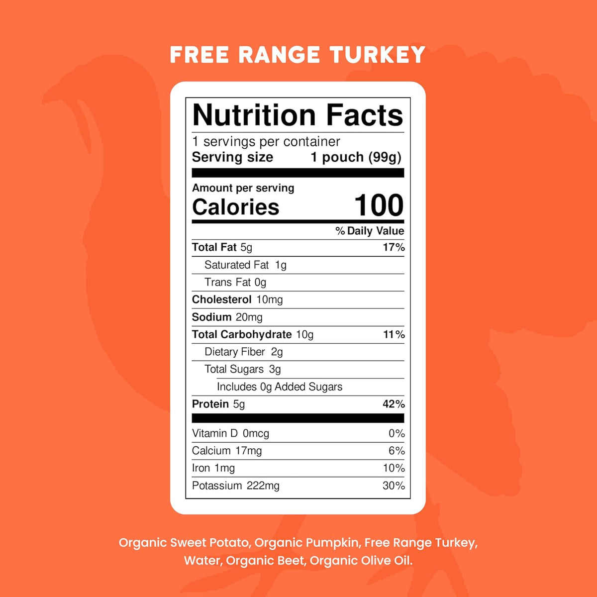 Serenity Kids 6+ Months Turkey Puree Baby Food Pouches - Ethically Sourced BPA-Free Pumpkin Puree &