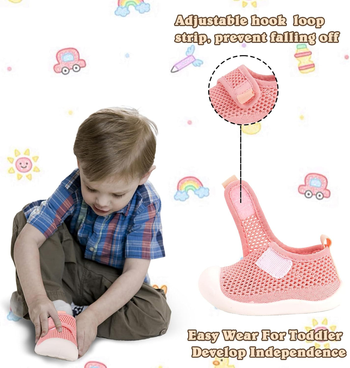 Baby First-Walking Shoes 1-4 Years Kid Shoes Trainers Toddler Infant Boys Girls Soft Sole Non Slip