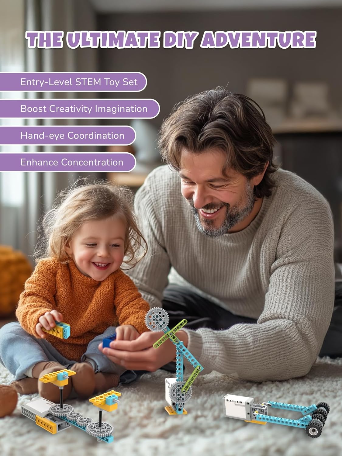 50-in-1 STEM Building Toys for Kids Aged 6-12: 50 Models Science Educational Engineering Blocks