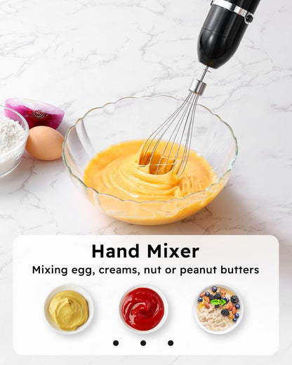 Sangcon Immersion Blender Handheld, 3-in-1 Hand Blender Electric, 400W Handheld Blender, Stainless