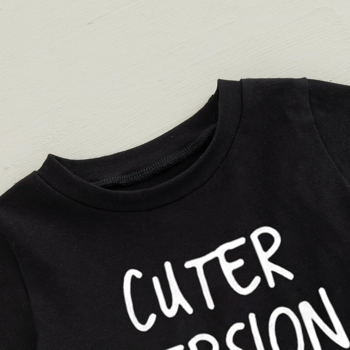 wdehow Toddler Kids Baby Boy Summer Clothes Sets 1T 2T 3T 4T 5T Letter Print Short Sleeve Tops