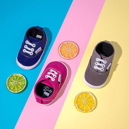 Morbido Infant Baby Boys Girls Canvas Sneaker Toddler Slip On Anti Skid Newborn First Walkers Candy