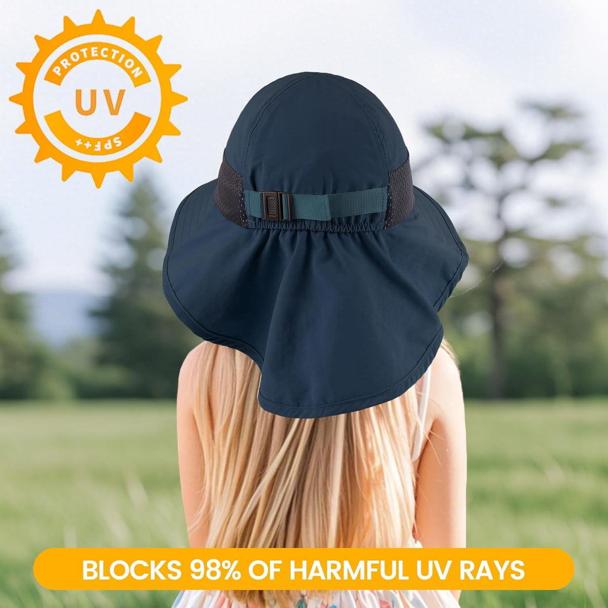 Baby Sun Hat with Neck Flap for Sun Protection Toddler Beach Hat UPF 50+ Outdoors 0-6 Years Boys