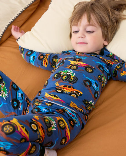 Bamboo Viscose Toddler Pajamas Boys Girls Baby 12M-8Y Pjs Sets Kids 2pcs Snug fit Long-Sleeve