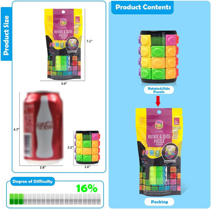 R.Y.TOYS Rotate and Slide Puzzle-Design Patent,Fidget Toys(Restore Order/Create Patterns) 8