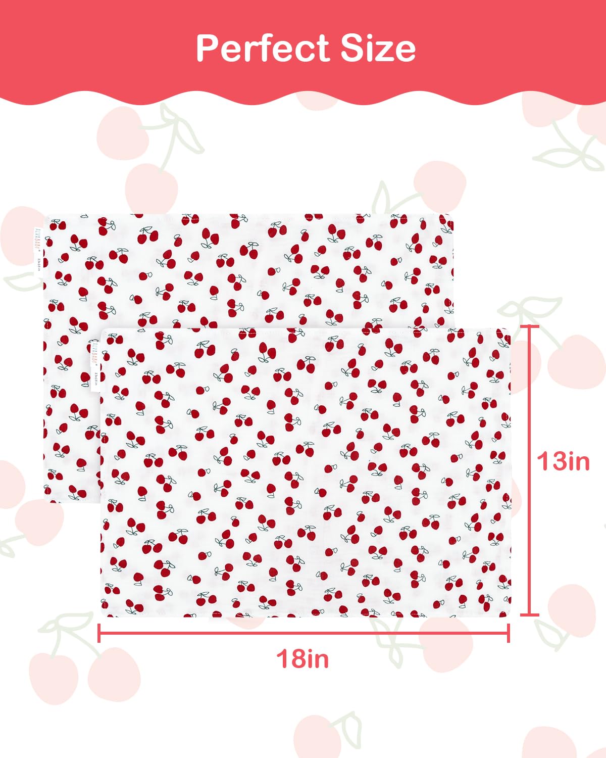 ALVABABY Toddler Pillowcases 2 Pack Muslin Cotton Kids Pillow Cover Fit 13"x 18" or 12"x16"