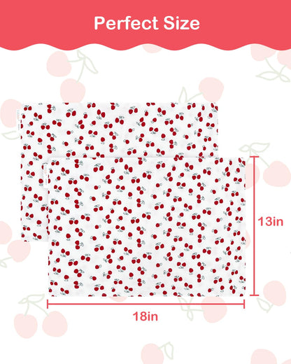 ALVABABY Toddler Pillowcases 2 Pack Muslin Cotton Kids Pillow Cover Fit 13"x 18" or 12"x16"
