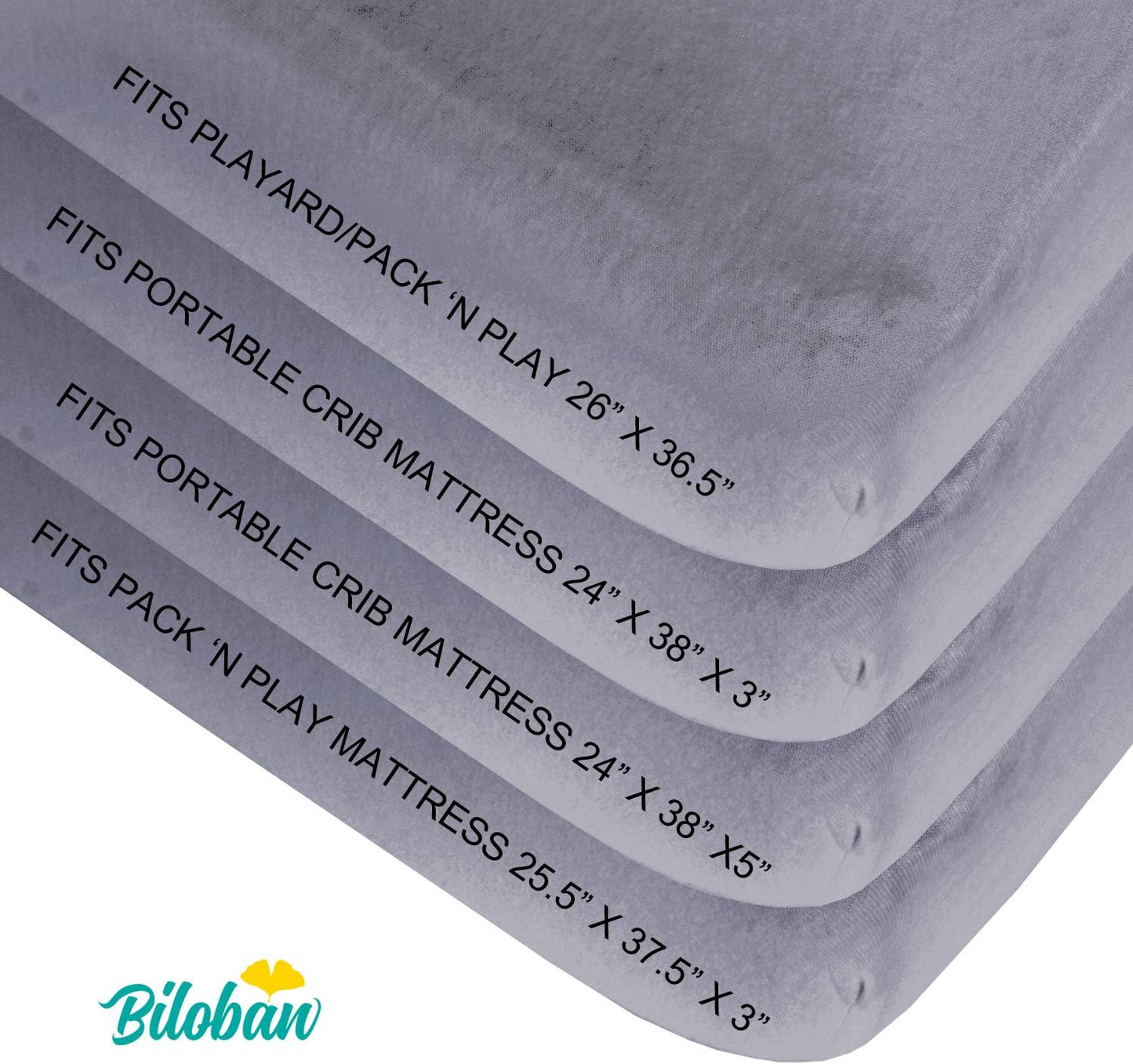 Pack and Play Sheets and Waterproof Pack n Play Mattress Protector Pad Cover 4 Pack Set, Ultra Soft