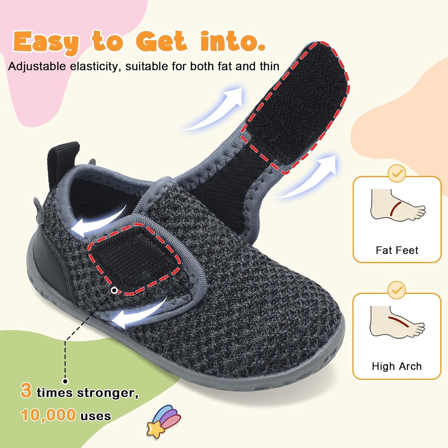 FEETCITY Baby Walking Shoes Barefoot Baby Shoes Infant Sneakers Newborn Crib Shoe Lightweight