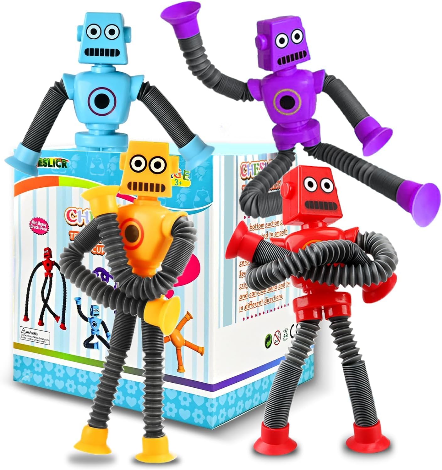 Robot Sensory Travel Toys 4Pcs for Toddlers Kid Boy Year Old Ages 3 4 5 6 7 8 9, Airplane