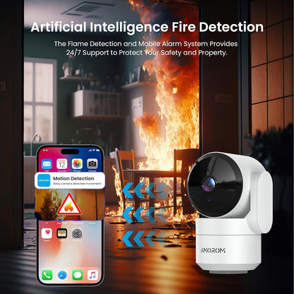 Pet Camera 360° Home Security Cameras with 2-Way Audio,Night Vision,Motion Detection,Dog Camera