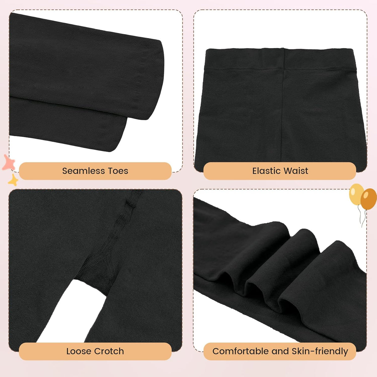 Girls Ballet Dance Tights for Toddler Baby Soft Athletic Leggings Infant Elastic Dance Tights for