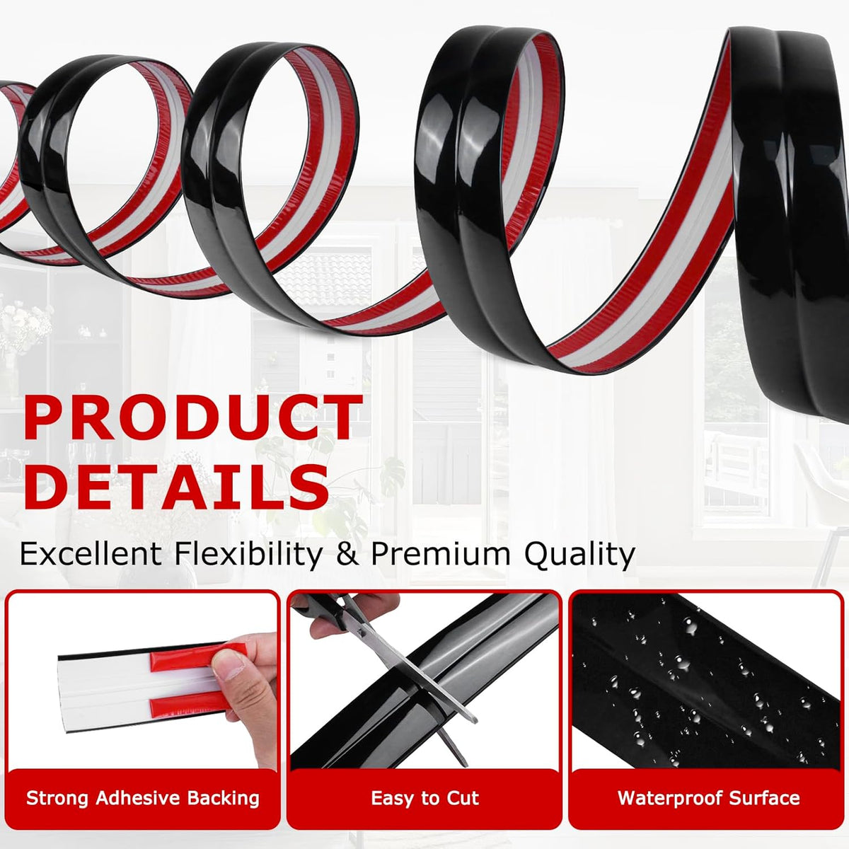 Flexible Wall Corner Protector Moulding Trim Peel and Stick Wall Corner Guards Edge Protector Self