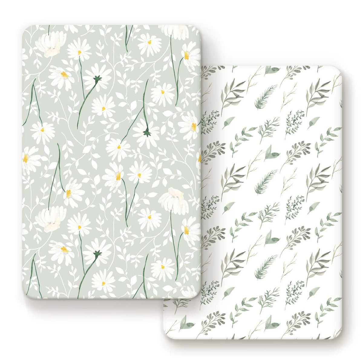 GRSSDER Stretchy Ultra Soft Jersey Knit Fitted Pack n Play Sheets Set 2 Pack, Universal Fitted