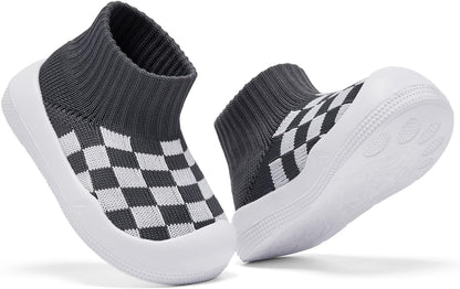 Eashi Baby Boy Girl Non-Skid Indoor Infant Walking Shoes Breathable Warm Elastic Sock Shoes with
