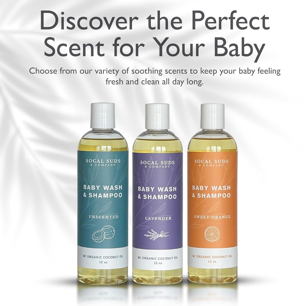 SoCal Suds & Company Baby Shampoo & Body Wash, 2-in-1 Organic Gel - Gentle Castile Soap with
